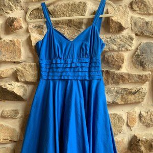 BB Dakota Blue Fitted Bodice Thin Strap Dress Sz0
